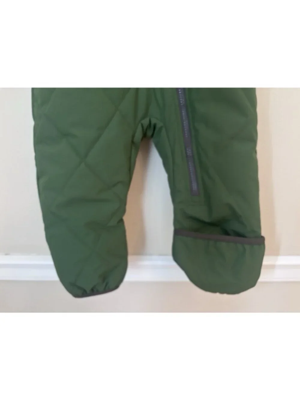 The North Face Infant 12-18M Snowsuit Green Quilted Hooded Bunting One Piece